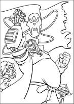 coloriage long john silver et le drapeau pirate